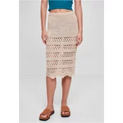 Womens 3/4 crochet knitted skirt made of soft grass