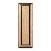 Črn/v naravni barvi obojestranski/ročno tkan tekač iz jute 80x250 cm Looma – Hanse Home