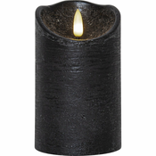 Črna LED sveča iz voska Star Trading Flamme Rustic, višina 12,5 cm
