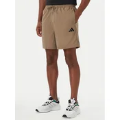 adidas Športne kratke hlače Essentials Small Logo Chelsea KF2400 Temno bež Regular Fit