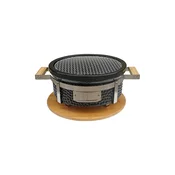 Hibachi keramični namizni žar 34cm okrogel črn 54529