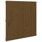 Vidaxl Stensko posteljno vzglavje medeno rjavo 108x3x110 cm borovina