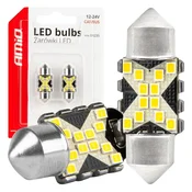 2/1 Led sijalica za auto Canbus C5W 31mm 12-24V 12SMD 5500K Amio