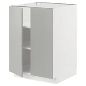 METOD Podni element s policama/2 vrata, bela/Havstorp svetlosiva, 60x60 cm