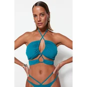Trendyol Oil Strapless tunel Bikini Top