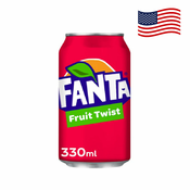 Fanta Fruit Twist - gazirana pijača z mešanico sadnih okusov, 330 ml