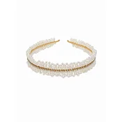 LanLivia Trak za čelo Handmade Delicate Pearls Headband zlata/bela