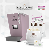Lollo Caffé Aparat za kavo Lollina New Plus na ESE Pods Purple + 40 ESEa XXL Mug