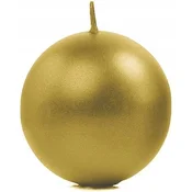 Sveča Sphere (FI 60) kovinska, zlata, 1 kos.