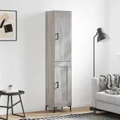 Vidaxl Visoka omara siva sonoma 34,5x34x180 cm inženirski les
