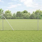 Šesterokotna ograja 1,4 x 50 m Pocinkano jeklo Srebrna