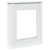 Vidaxl Okvir za kamin bel 75x20x87,5 cm inženirski les