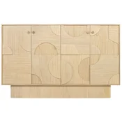 Casa Padrino luxury designer sideboard natural 172.5 x 50 x H. 107.5 cm - Solid wood cabinet with 4 doors - Bedroom cabinet - Living room cabinet - Office cabinet - Luxury furniture