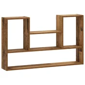 vidaXL Stenska polica Star les 100 x 17 x 60 cm Obdelan les