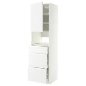 METOD / MAXIMERA Visoki element za ugradb uredaje, bijela/Voxtorp mat bijela, 60x60x220 cm