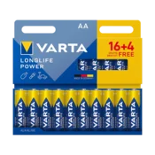 Alkalna baterija AA Varta Longlife Power 16+4 v blistru L-BAT0361