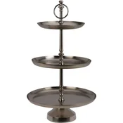 Excellent Houseware Tristopenjski kovinski regal 30 x 50 cm, srebrne barve