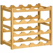 Homestar Stojalo za vino 43x235x38 cm naravni bambus
