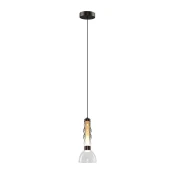LED luster na sajli LUCCO LED/13W/230V, precnik 15 cm, zadimljeno staklo