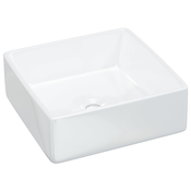 MAISON CHIC Umivalnik - Kopalna umivalnik - Lavabo bel 37x37x13 cm keramični kvadraten, (21684559)
