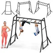 HyperMotion Vrtna Gimnastična Lestev s Kovinskim Ogrodjem za Otroke - Nosilnost 200 kg, Zunanja Vadba, Za Odrasle, Pocinkane Cevi