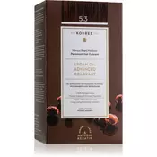 Korres Argan Oil permanentna barva za lase z arganovim oljem odtenek 5.3 Golden/Honey Light Brown