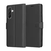 Etui Techsuit Leather Folio za Samsung Galaxy A56 - črn