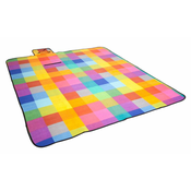 HomeLife Odeja za piknik barvita kocke 150x180 cm