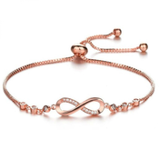 Zapestnica Mellow Crystal - roza/zlata KP5421