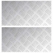 Stepenica Pravokutni 2 pcs Srebrno 40 x 20 cm Aluminij