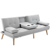 Homestar Sofa postelja 3-sedežna 181x77x72 cm svetlo siva