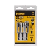 DEWALT KONICA Z NASTAVKOM, komplet 3 kosov/8, 10, 13 mm, IZJEMNO MOČAN UDAR, SAMOČISTILNO, SAMOČISTILNO
