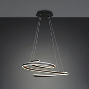 Trio Lighting LED-visoka svetilka Arlington, črna mat, dolžina 80 cm, kovina, CCT - Dnevna soba/jedilnica - Sodobni - matno črno