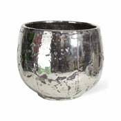 A La Maison Pokrov za cvetlični lonec LUXURY srebrn, 34/26 cm