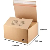 Škatla paketna samolepilna sendbox 250x150x360mm s51