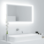 vidaXL LED kupaonsko ogledalo bijelo 80 x 8,5 x 37 cm od iverice