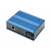 Industrial Gigabit Ethernet Media Converter, SM SC connector, 1310nm, up to 20km