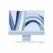 APPLE iMac 24 Retina 4.5K, M3 cip s 8-core CPU i 8-core GPU, 8GB RAM, 256GB SSD, Blue, CRO KB (mqrc3cr/a) mqrc3cr/a