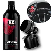 shumee K2 sigma PRO 1L + aplikator z debelimi ščetinami črno čistilo za pnevmatike