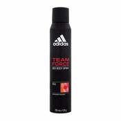 Adidas Team Force Deo Body Spray 48H dezodorans u spreju bez aluminija 200 ml za muškarce