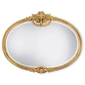 Casa Padrino luxury baroque mirror gold - Oval italian baroque style solid wood wall mirror - Luxury furniture in baroque style - Made in Italy - Luxury baroque interior