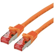 ROLINE Roline 21.15.2674 RJ45 omrežni kabel\, Patch kabel CAT 6 S/FTP 1.50 m oranžna\, črna 1 kos, (20415201)
