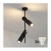 Brilagi - LED RGBW prigušiva luster na šipci BRANCH 2xGU10/6,5W/230V crna