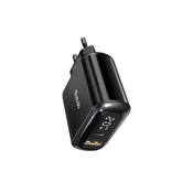 Stenski 20W polnilec Mcdodo Chocolate Series CH-7170 USB-C/A, digitalni prikazovalnik, PD + QC - black
