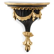 Casa Padrino luxury baroque wall console black/antique gold - Magnificent solid wood wall decoration console in baroque style - Baroque wall decoration - Baroque furniture - Made in Italy