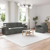 Set sofe 2 pcs Tamno siva 198 x 78 x 80 cm Baršun