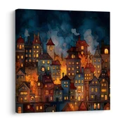 Slika praznični mir ponoči - 30x30