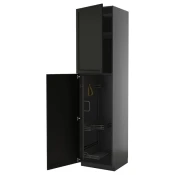 METOD Visoki element-ostava, Crnosiva/Lerhyttan crno bajcovano, 60x60x240 cm