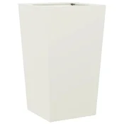 Vidaxl Vrtno korito bela 45x45x75 cm jeklo