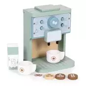 ECO TOYS Drveni aparat za kafu za decu – barista set/ 8 delova – ecotoys